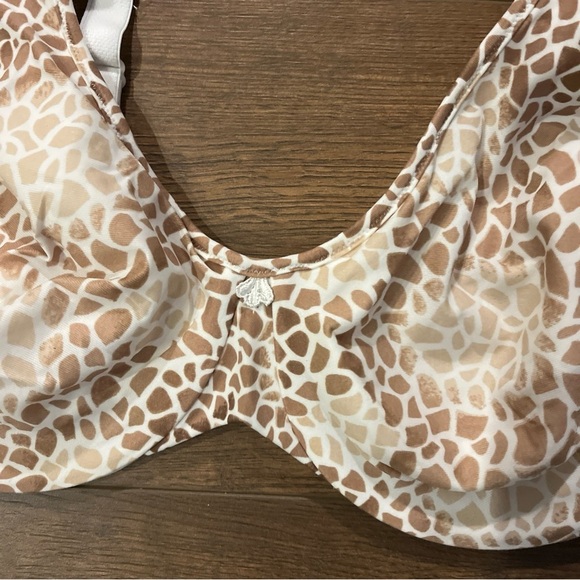 Bali Passion for Comfort Minimizer Underwire Bra 42C Brn/Wht Silky Smooth Lining - Picture 3 of 4